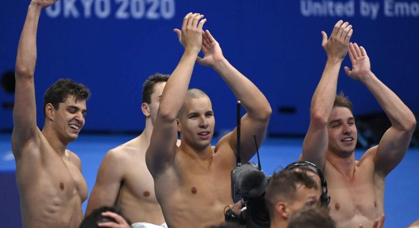 Odatették: országos csúccsal 5. lett a magyar férfi gyorsváltó az olimpián