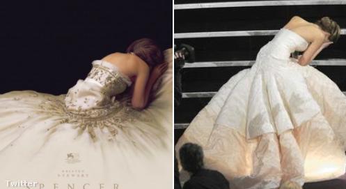 Jennifer Lawrence 2013-as Oscar eséséhez hasonlítják az új Diana film plakátját
