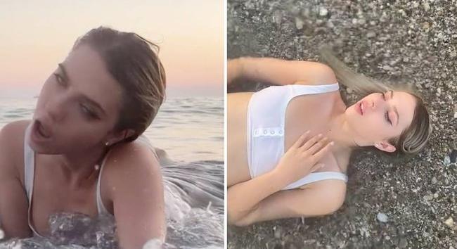 A tengerparton vonaglik Scarlett Johansson hasonmása – vajon rajongani, vagy őrjöngeni fog a színésznő, ha ezt meglátja?