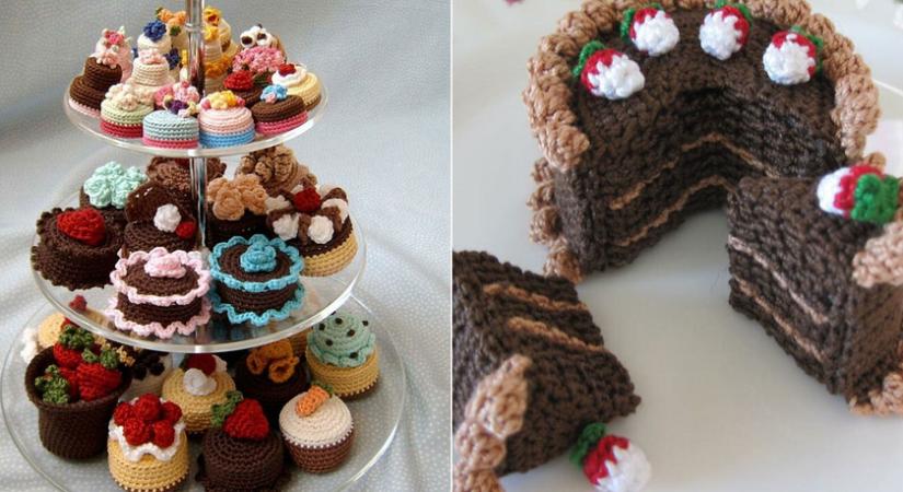 Muffint, születésnapi tortát horgol a fiatal nő: képeken 5 édesség, amit csak nézni lehet