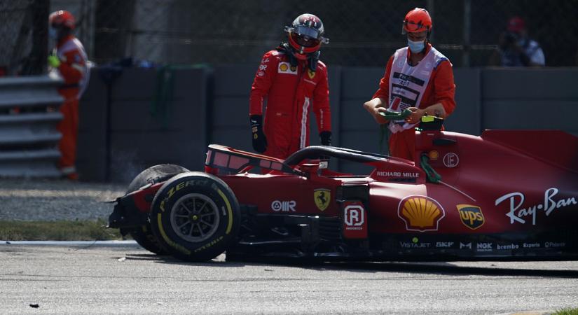 Sainz ismét összetörte a Ferrarit, Hamilton hangolt a legjobban a sprintkvalifikációra a második szabadedzésen