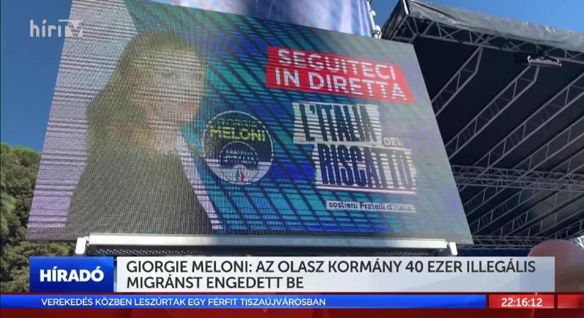 Giorgie Meloni: Az olasz kormány 40 ezer illegális migránst engedett be
