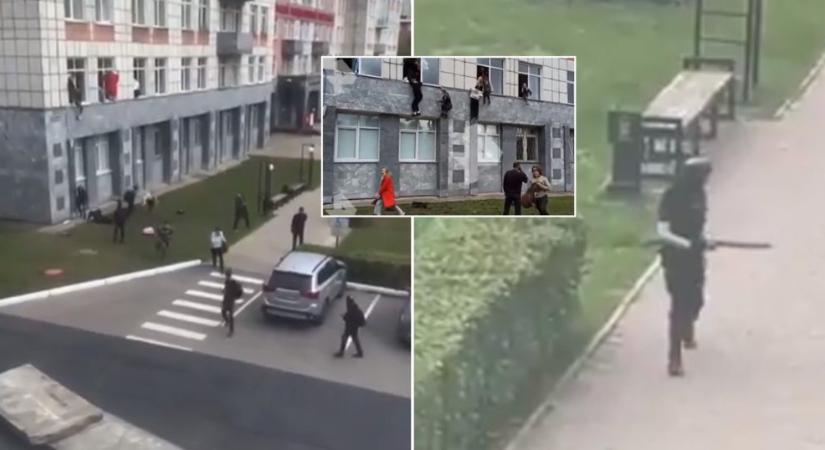 Fekete álarcos férfi lövöldözött egy orosz egyetemen, többen meghaltak