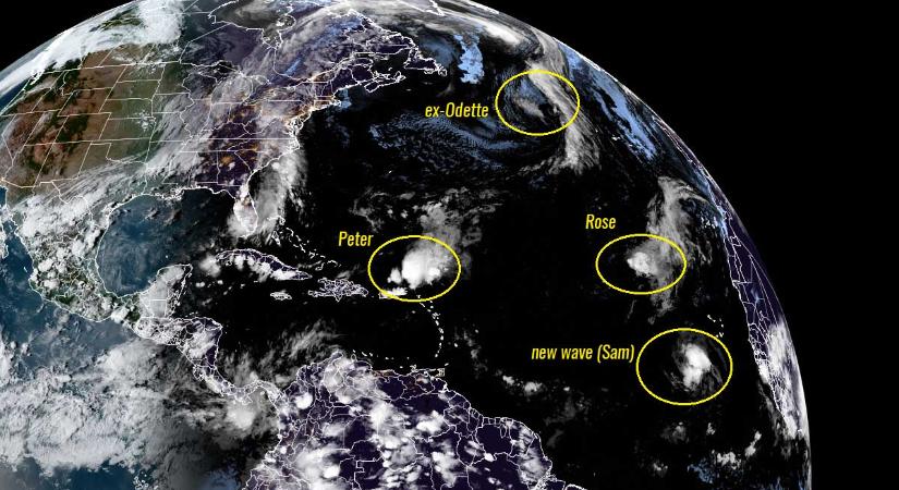 Forrong az Atlanti-óceán a trópusi viharoktól