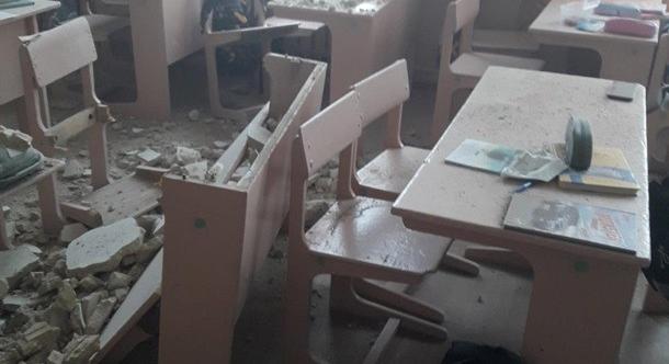 Leszakadt a plafon egy ukrajnai iskolában
