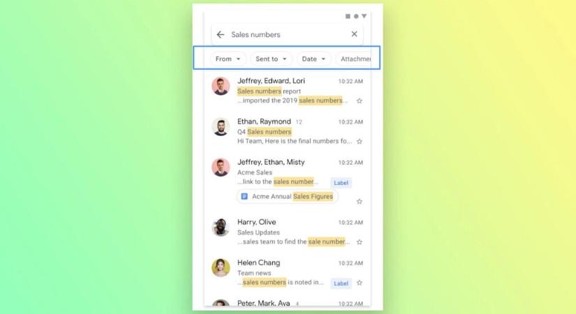 Könnyebb lesz keresni az androidos Gmailben