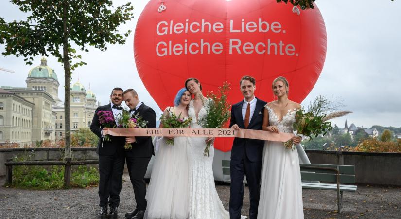 Úgy tűnik, Svájcban megszavazzák a melegházasságot