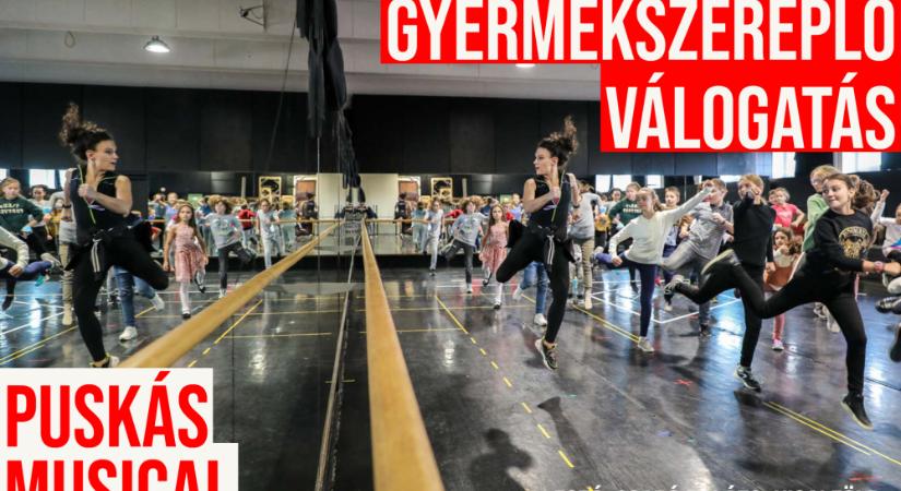 Gyerekeknek hirdet próbatáncot a győri színház a Puskás a musical előadásához