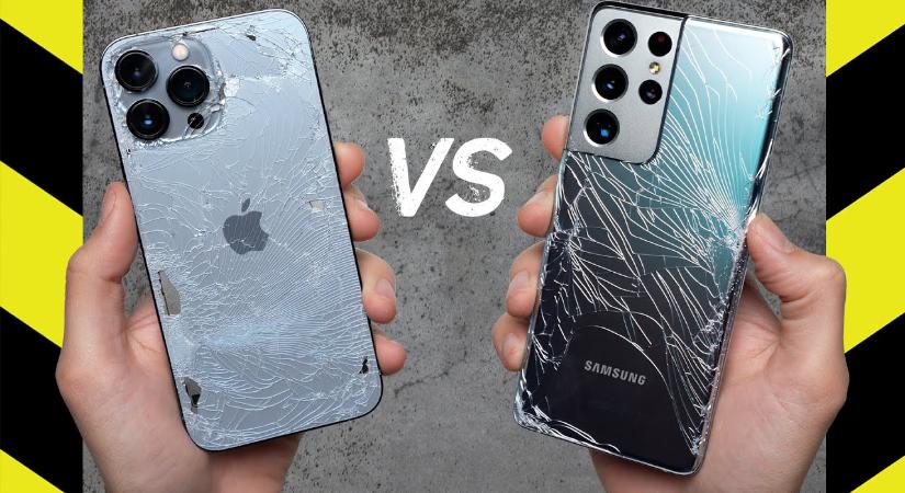 Ejtésteszt: iPhone 13 Pro Max vs. Samsung Galaxy S21 Ultra