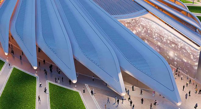 A DUPLOMATIC hidraulikus vezérlése mozgatja az EXPO 2020 DUBAI FLY sólyomszárnyát