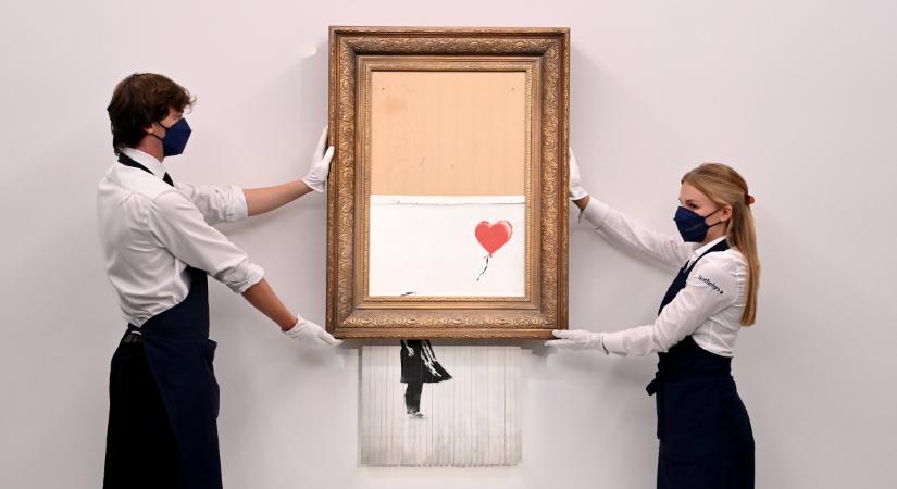 Csaknem nyolcmilliárdért kelt el Banksy félig ledarált képe