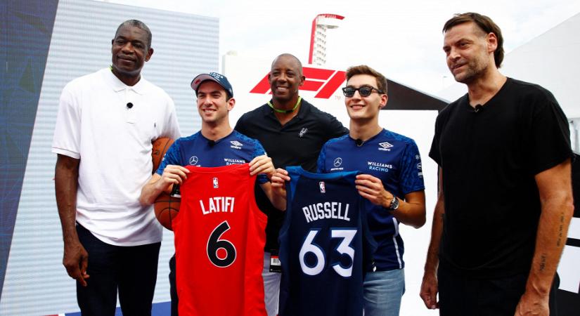 NBA-legendákkal kosaraztak az F1-es pilóták az USA Nagydíj előtt - Galéria
