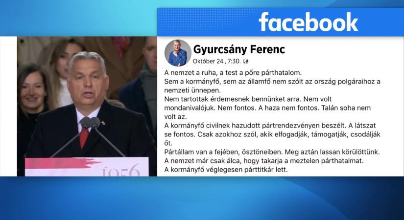 Orbán Viktor beszédét kritizálta Gyurcsány Ferenc