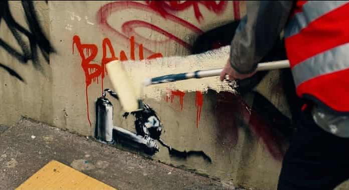 Christopher Walken festőhengerrel tette tönkre Banksy egyik munkáját