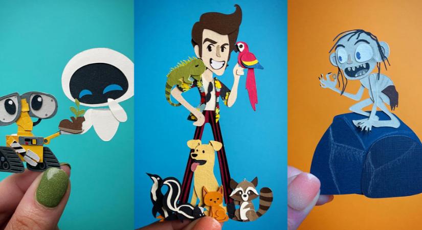 Ez a művész apró papírdarabokból készítette el népszerű karakterek ABC-jét - Galéria
