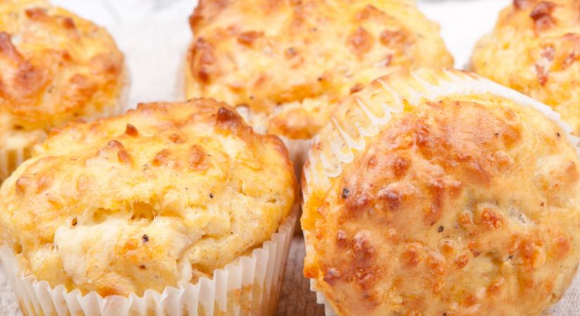 Puha baconös-sajtos muffin – Sós reggeli kevés munkával