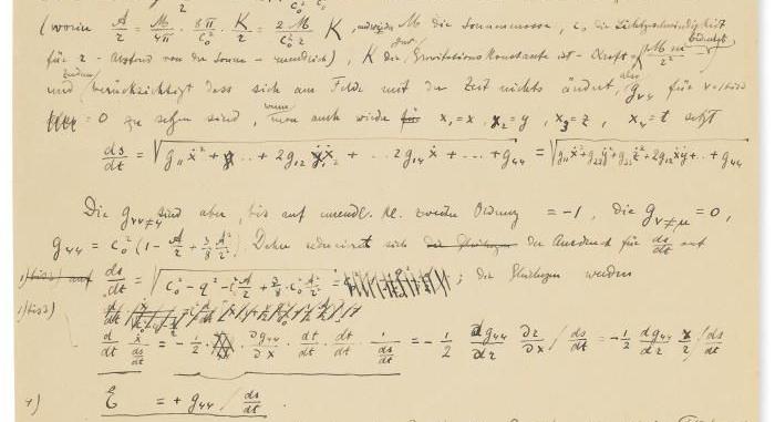 Az eddigi legértékesebb Einstein-kézirat került elő