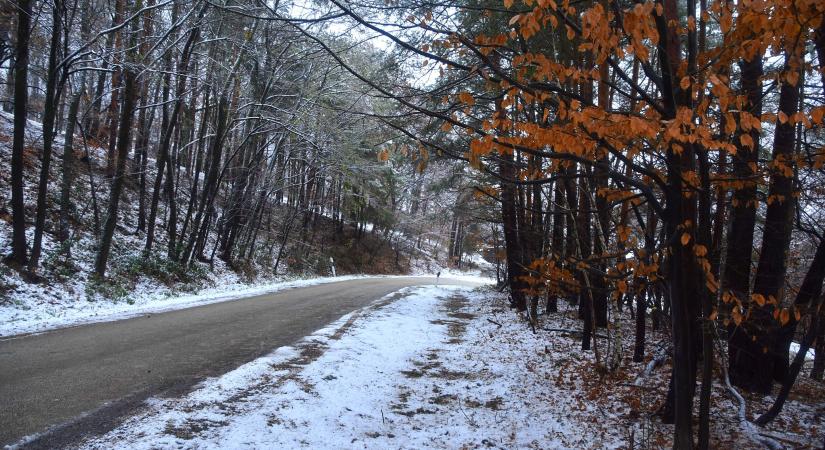 Így találkozik az ősz és a tél a Kőszegi-hegységben – fotók a havazás után