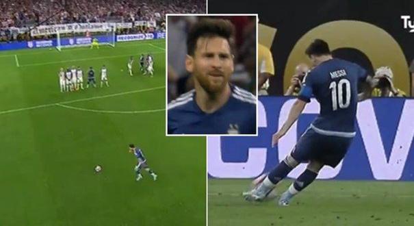 Lionel Messi karrierje "legjobb" szabadrúgása annyira tökéletes volt, hogy még ő sem tudta elhinni - Videó
