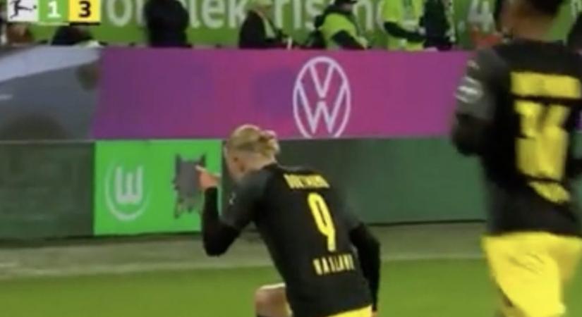 Haaland. a gólját ünnepelte, a Wolfsburg szurkolója beintett neki – VIDEÓ