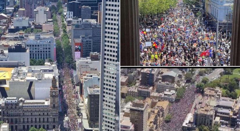 Százezrek vonultak utcára Ausztráliában a kényszeroltás elleni tiltakozás miatt