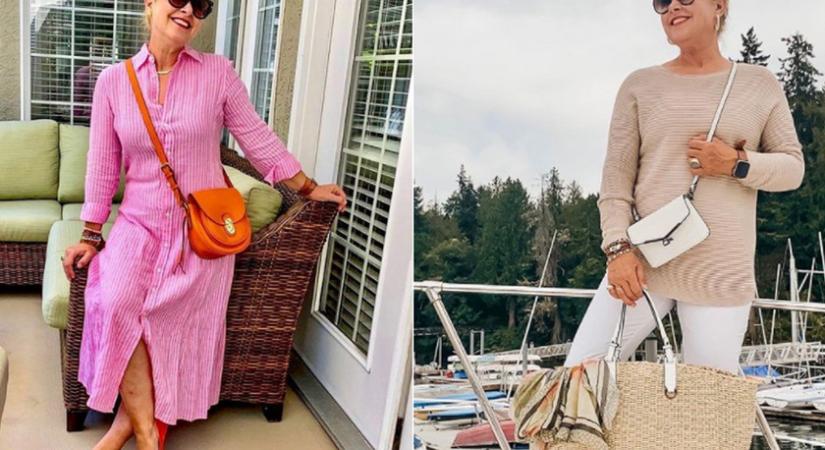 Így is lehet öltözködni 55 év felett: a blogger egyszerű, de nőies szettjeivel mindenkit inspirál