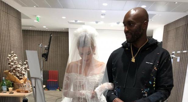 Hailey Bieber így búcsúzott esküvői ruhája tervezőjétől, Virgil Abloh-tól