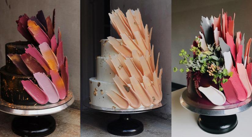 Színes ecsetvonásokkal díszített tortákat alkotnak egy orosz cukrászdában - Galéria