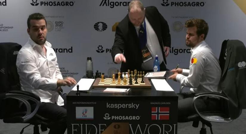 Döntetlenre végződött a sakkvilágbajnoki párharc hetedik játszmája