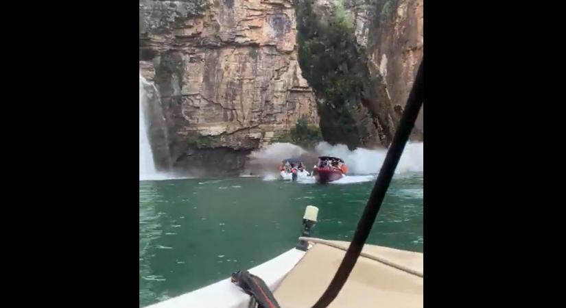 Egy tóra omlott egy hegy Brazíliában, hét turista meghalt – videó