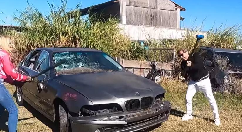Polgár Tünde darabokra tört egy BMW-t