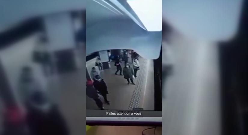Metró elé lökött egy nőt egy férfi Brüsszelben