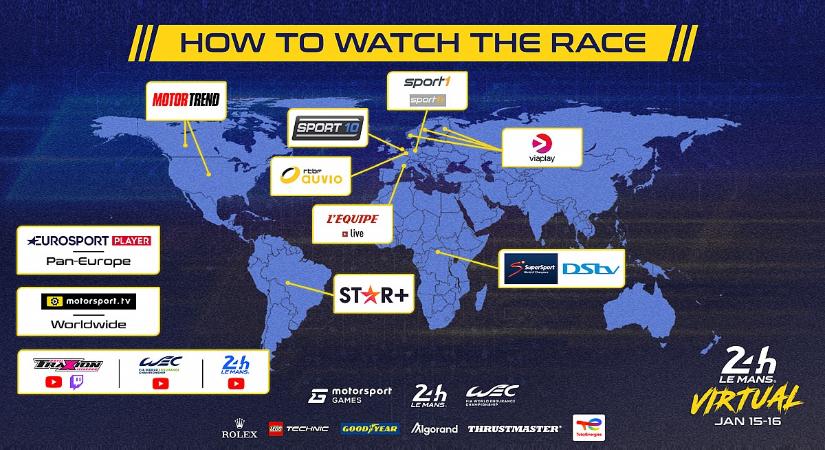 Itt tudjátok nézni a virtuális Le Mans-i 24 órás versenyt