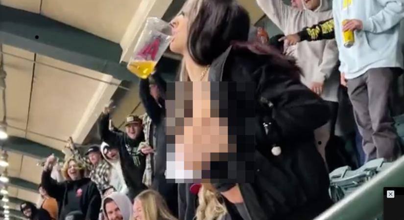 Egy nő mellei miatt tört ki verekedés a stadionban - videó