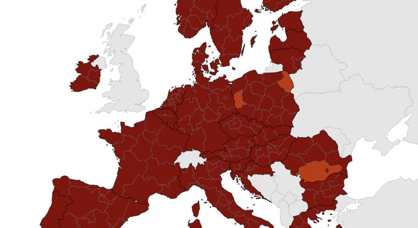 Egész Európa a legrosszabb járványügyi kategóriába került