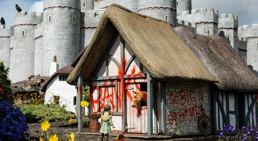 Százmilliókért adták el Banksy miniatűr istállóját
