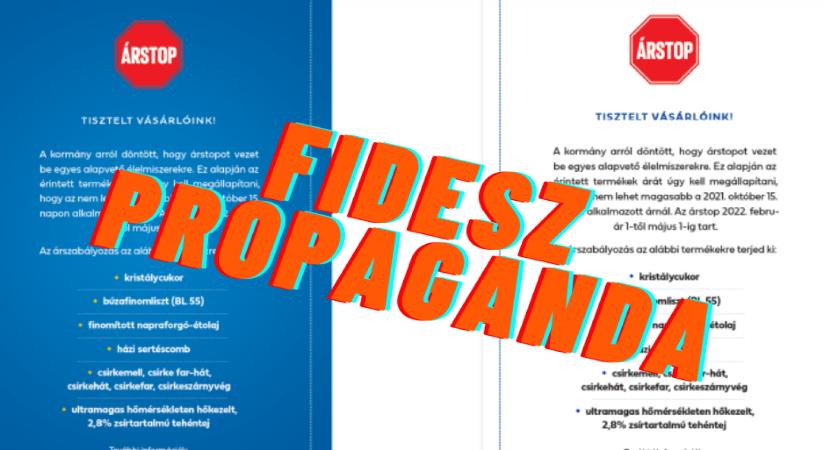 Szánalmas szintre süllyedt a Fidesz-kampány: hatalmas plakátokat kell kirakni a boltokban az árbefagyasztásról