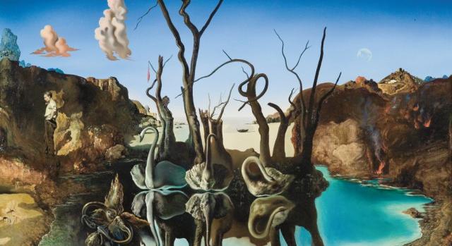 Dalí és Freud találkozása a bécsi Belvedere-ben