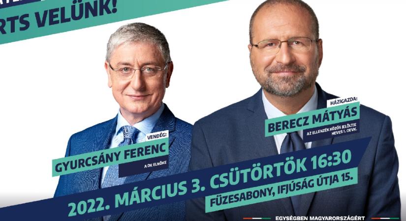 Berecz Mátyás és Gyurcsány Ferenc Füzesabonyban
