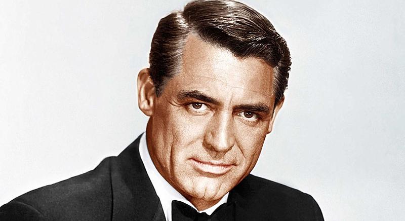 Magas barna férfi, elegáns öltönyben – Cary Grant-portré
