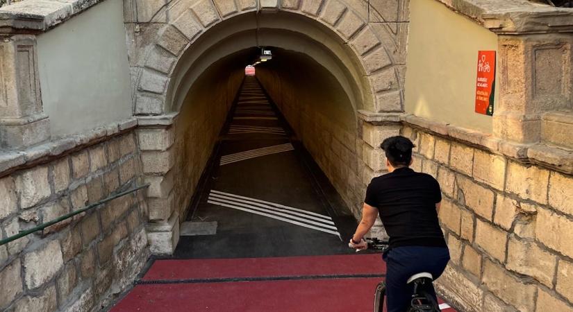 Megújult a 148 éve épített kerékpáros alagút a Bulcsú és Bajza utca között