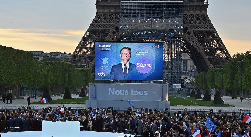 Macron simán verte Le Pent, másodjára is francia elnökké választották