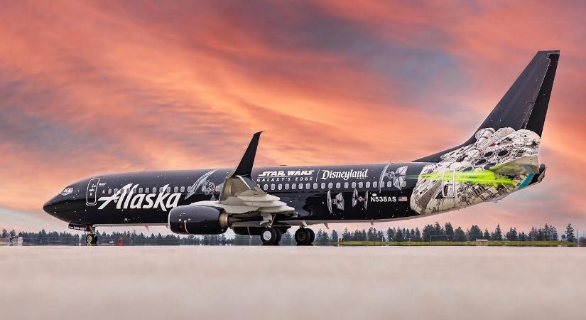 Így készült az Alaska Airlines 737-esének Star Wars-ihlette festése