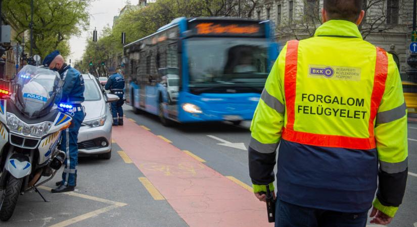 BRFK: 55 alkalommal büntettek a rendőrök a fővárosi buszsávok kétnapos ellenőrzése alatt