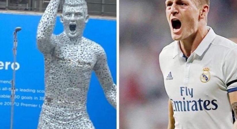 Real: Agüero vagy Kroos? Nem sikerült tökéletesre az új szobor – kép
