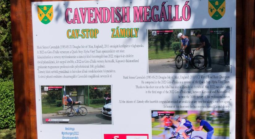 Giro: felavatták Zámolyban a Cavendish-megállót és az emléktáblát – videó