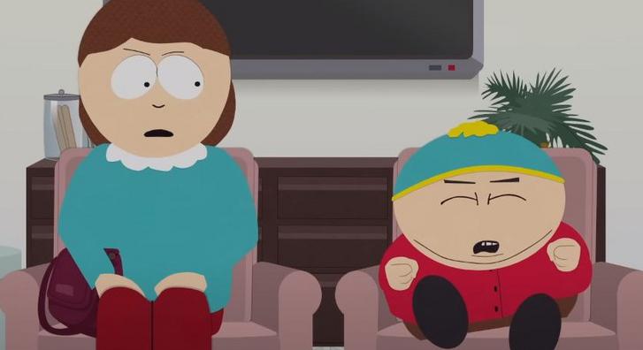 Eric Cartman az anyjával veszekszik, miközben South Park veszélybe kerül
