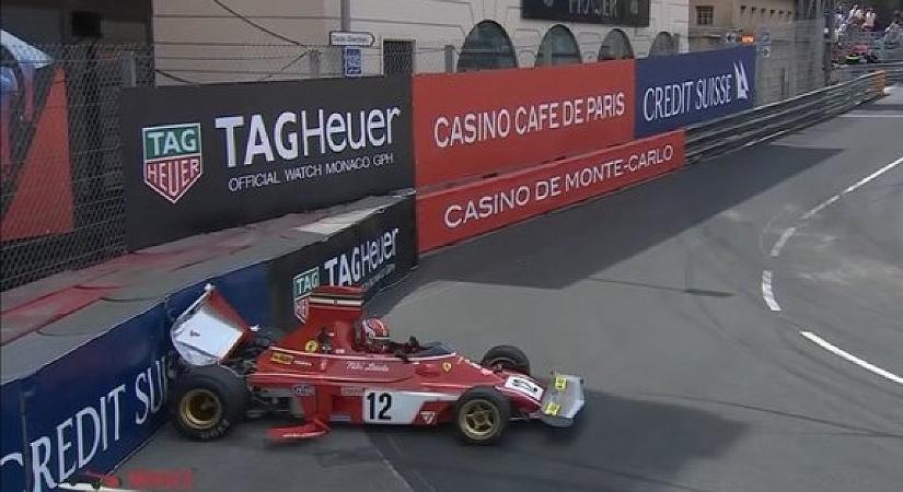 Leclerc megkapta, majd össze is törte Lauda Ferrariját - videó!
