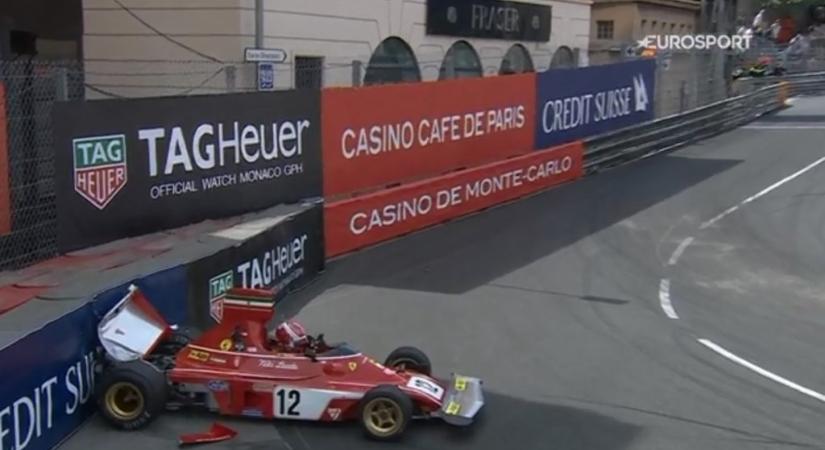 Leclerc összetörte Lauda híres autóját