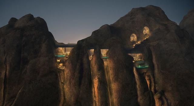 Életre kel a Dűne: sziklába vájt luxushotelt épül a sivatagba, 1800 milliárd forintos (!) projekt készül